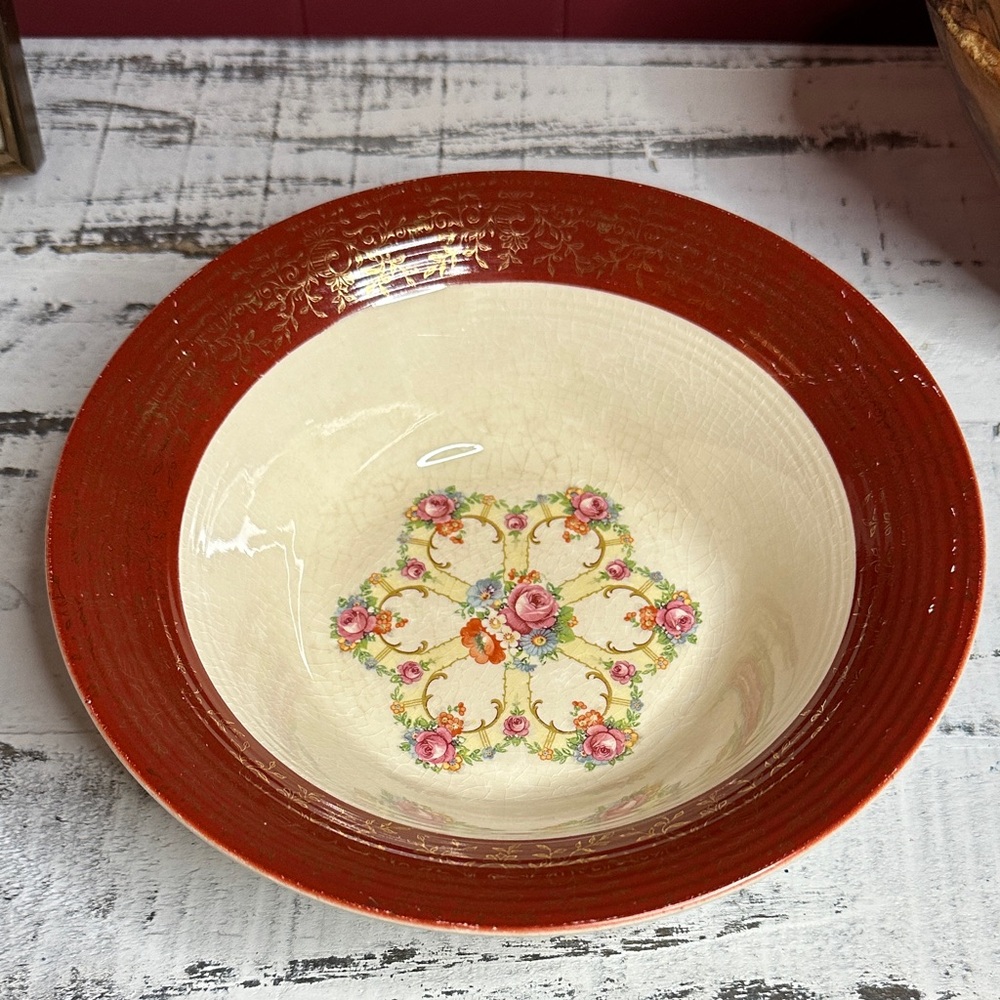 Vintage American Limoges 22k Gold Filigree Bowl